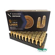 9X19 MM KOM.DEF. (FMJ 115 GRN) LUGER ÇELİK KOV.FİŞ